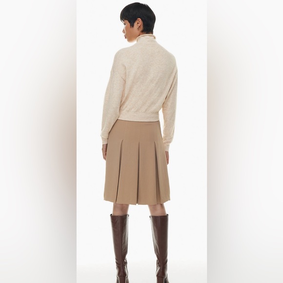 Wilfred Aritzia NWT New Lorin Cashmere Light Oatmeal Sweater Shirt Top **Sz S** - Picture 4 of 9